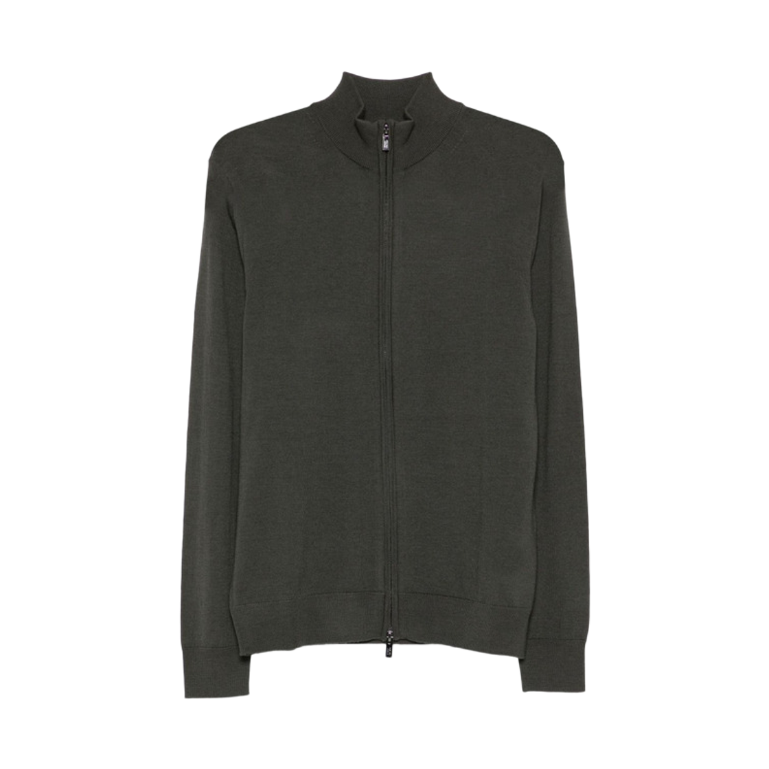 8N1MUZ1MJXZU8120 Emporio Armani Virgin Wool Full Zipper Cardigan Green