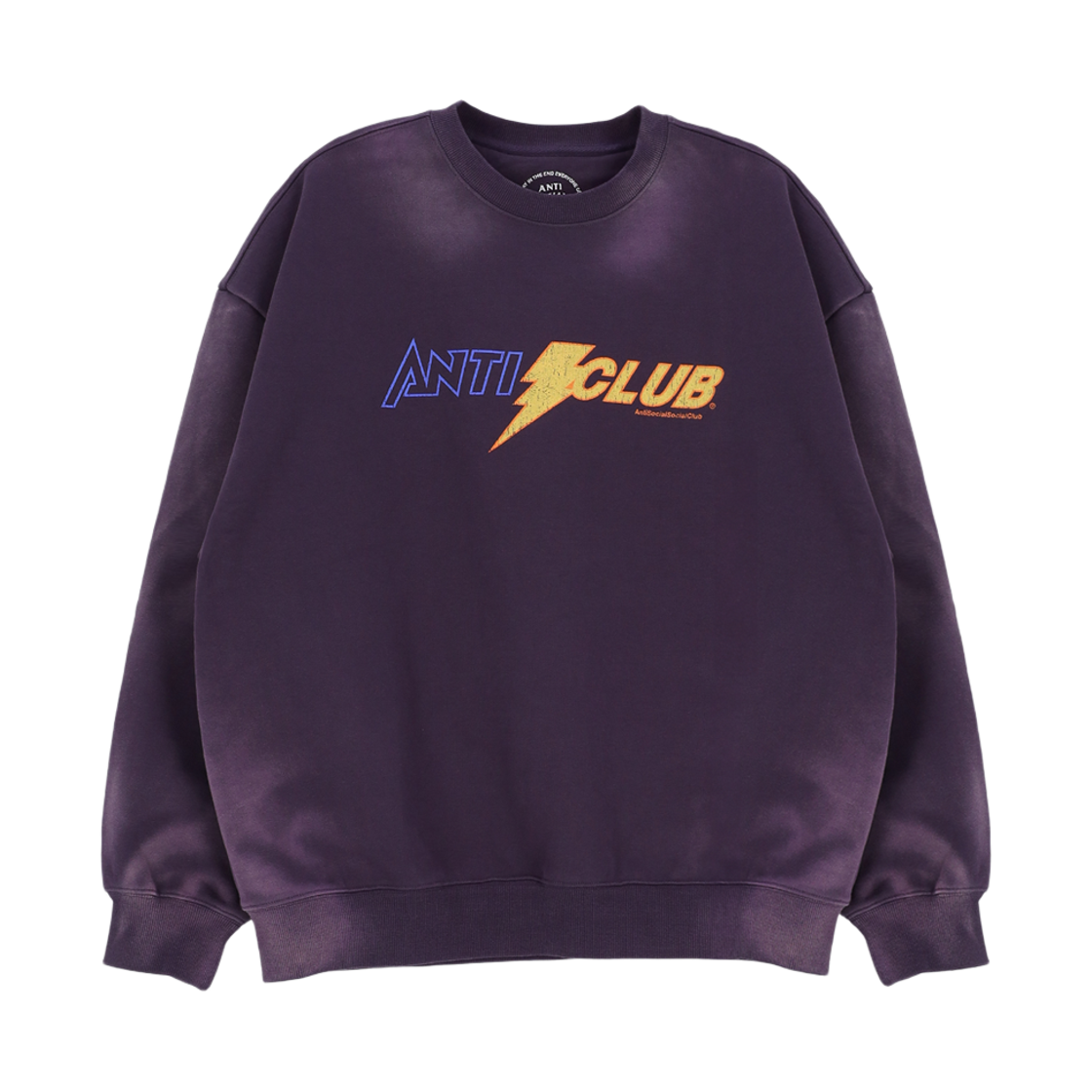 TI25D0303241 Anti Social Social Club Vintage Thunder Crewneck/PURPLE