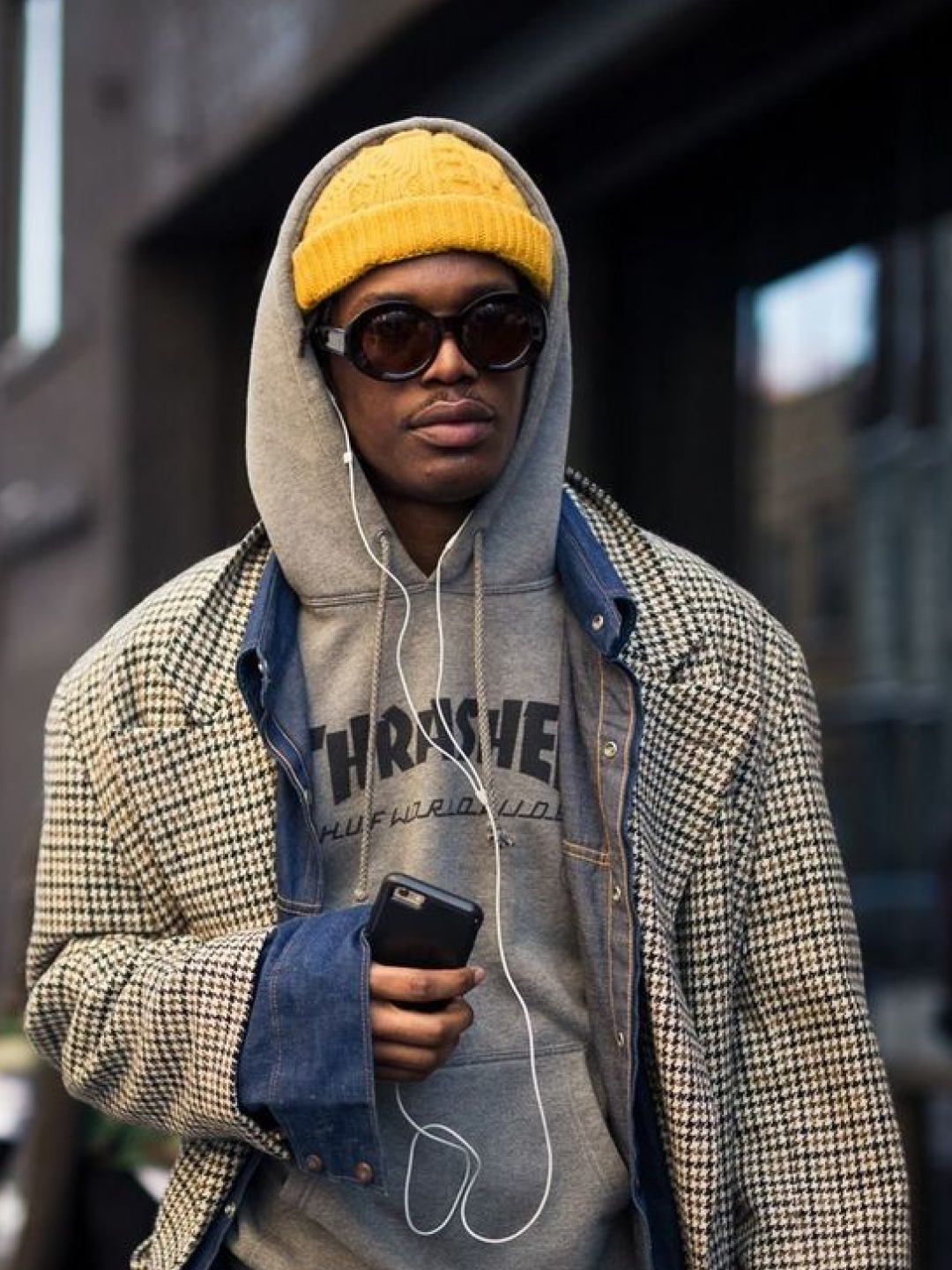 Stussy Basic Stussy Hoodie Ash Heather, POTS All Day Hoodie Blue 착용 스타일 - 5