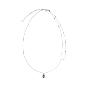 Riomeu Layered Long Drop Chain Necklace Green