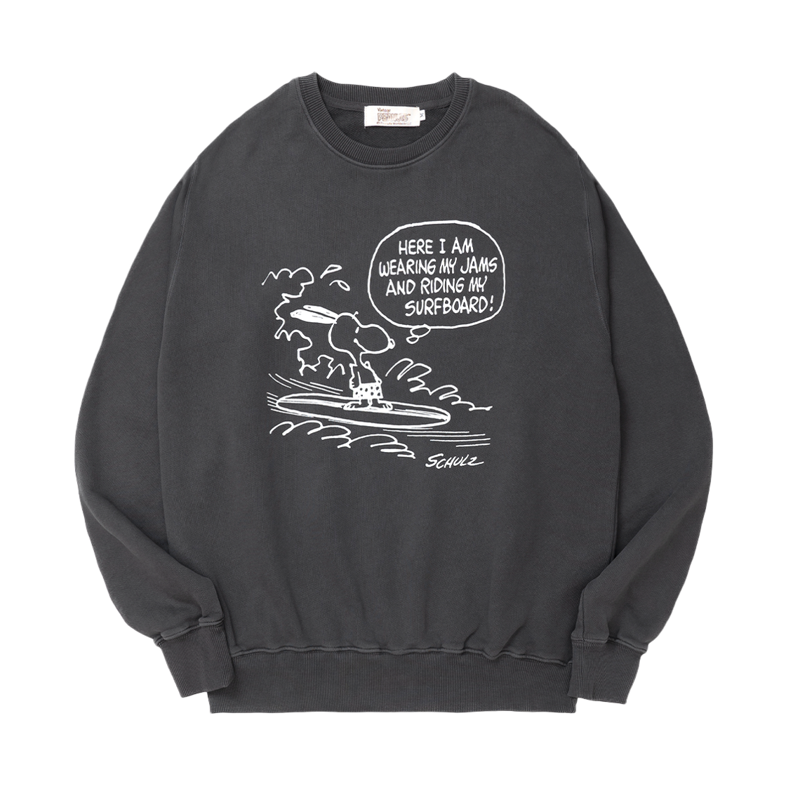 SMJS-024BK Houston Japan Peanuts Pigment Crew Neck Sweat ④ Pigment Black SMJS-024