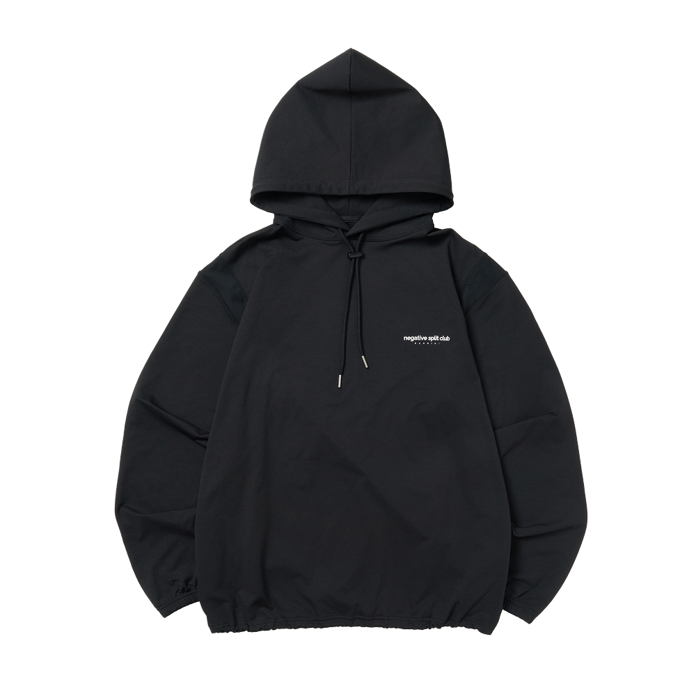네거티브 스플릿 클럽 소프트 미드레이어 메쉬 배색 후드티 블랙(negative split club Soft Midlayer Mesh Colorblock Hoodie Black)