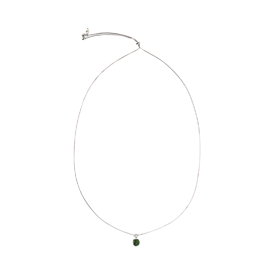 리오므 시그니처 스톤 스네이크 체인 목걸이 그린(Riomeu Signature Stone Snake Chain Necklace Green)