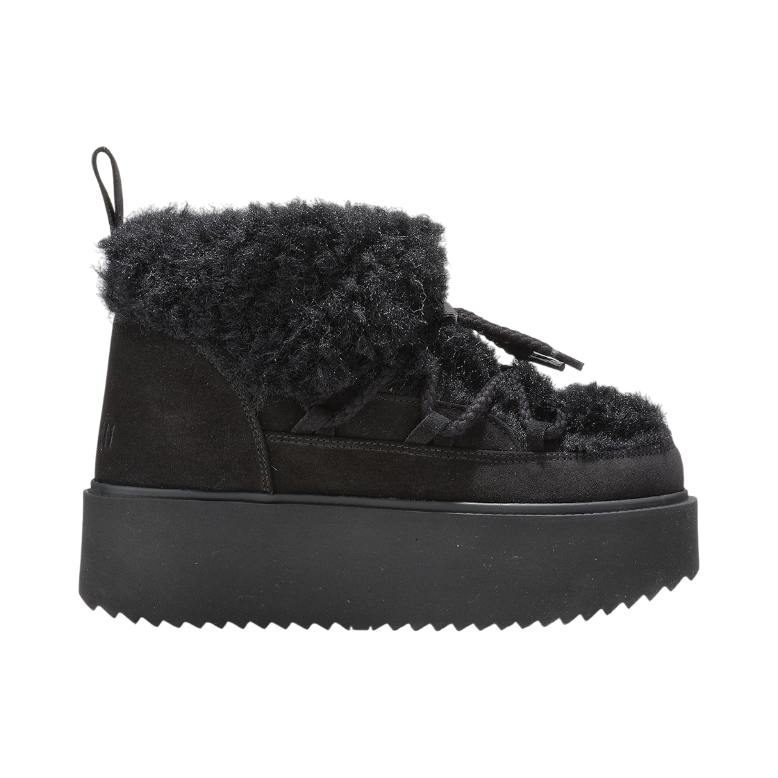 이누이키 여성 블랙 테디 플랫폼 부츠(INUIKII Women Black Teddy Platform Boots)