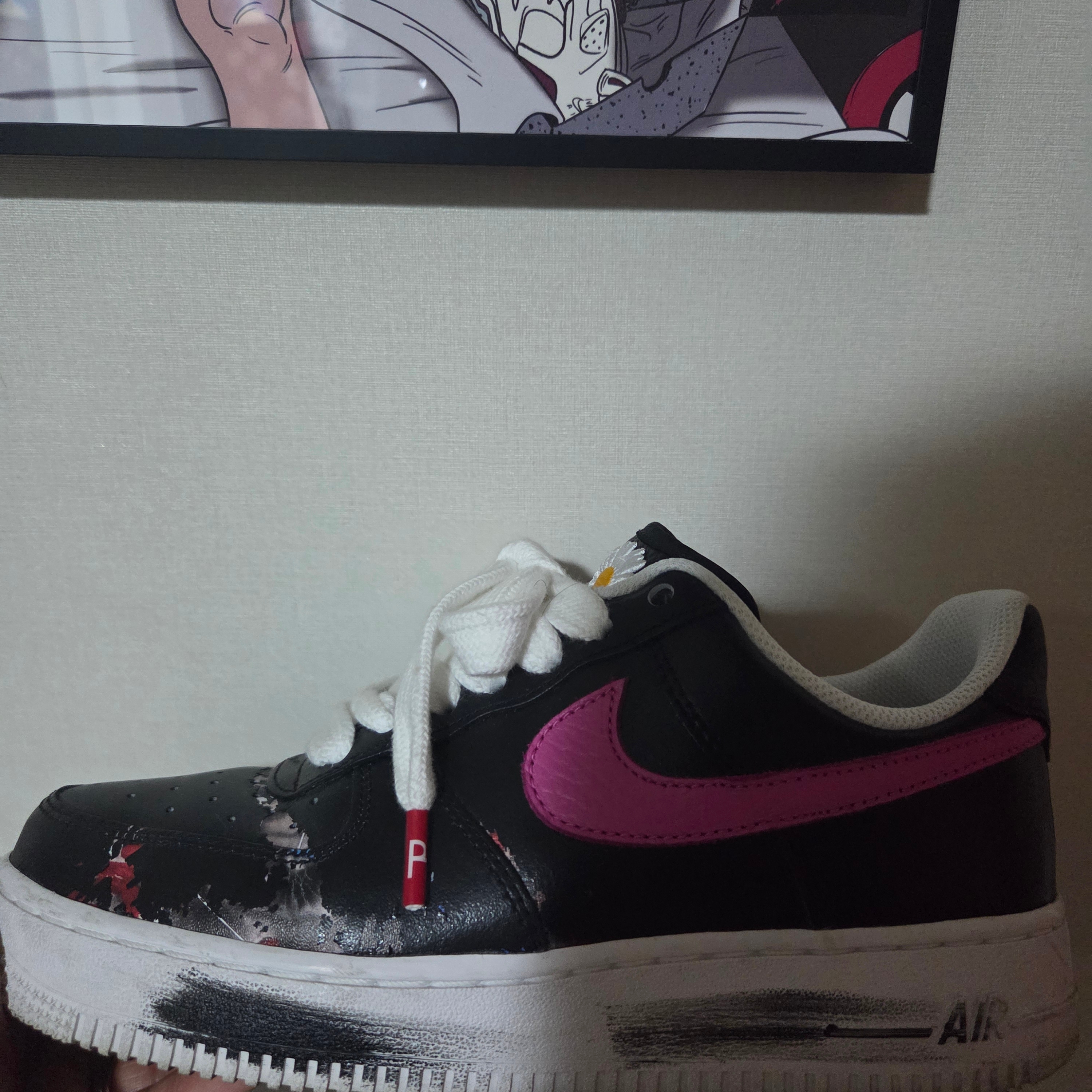 Nike x Peaceminusone Air Force 1 Low Para-Noise 3.0 Black and Multicolor 착용 스타일