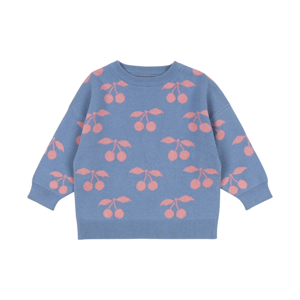 국내공식 콩제슬래드 라피스 니트 스웨터 체리(Konges Sløjd Lapis Knit Sweater Gots Purple Impression)