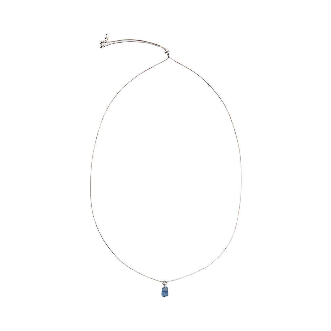 리오므 시그니처 스톤 스네이크 체인 목걸이 블루(Riomeu Signature Stone Snake Chain Necklace Blue)