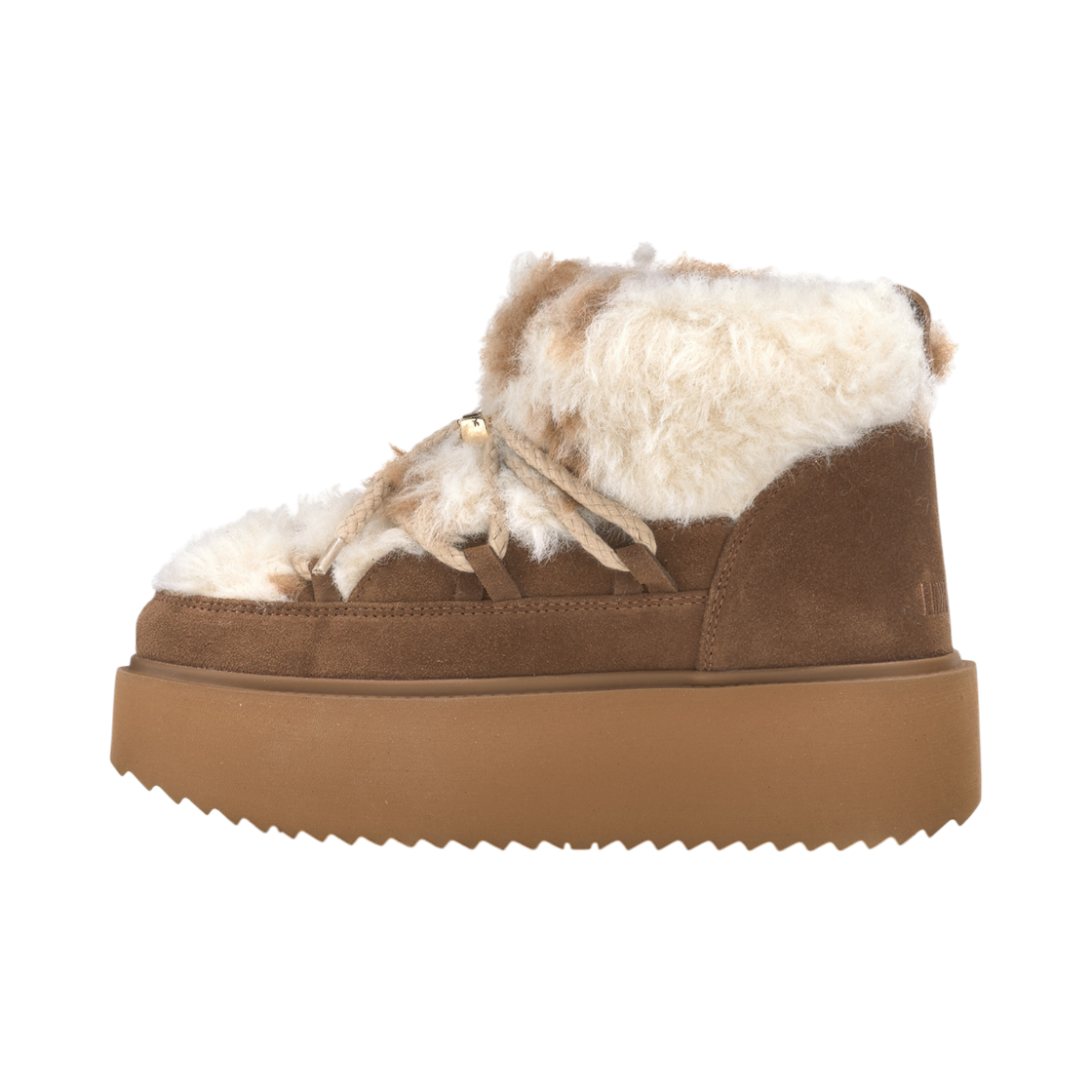 이누이키 여성 진한 브라운 테디 플랫폼 부츠(INUIKII Women Dark Brown Teddy Platform Boots) - 2