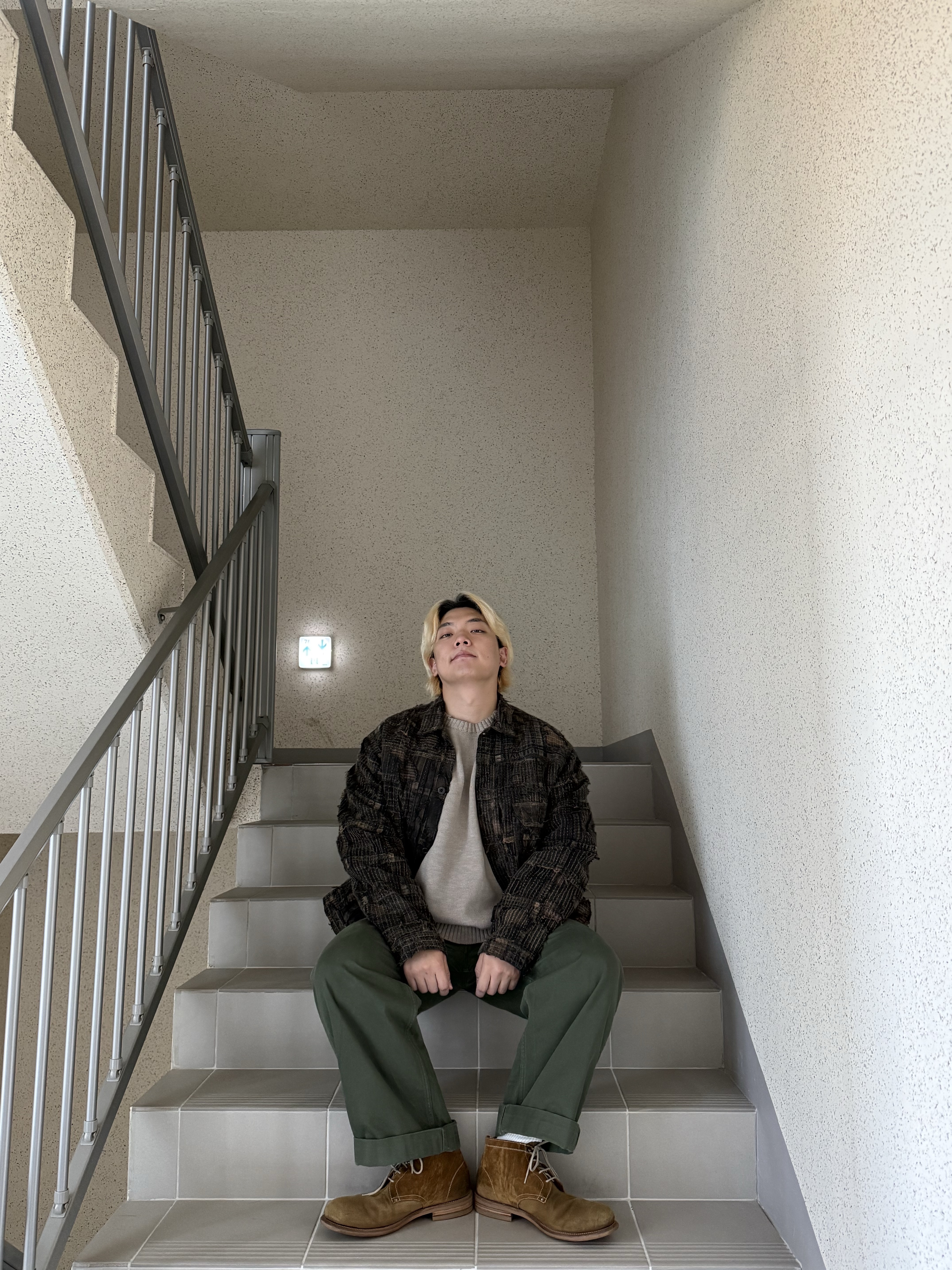 Kapital Black Tea-Core Boro Spring 1st Jacket Black 착용 스타일 - 7
