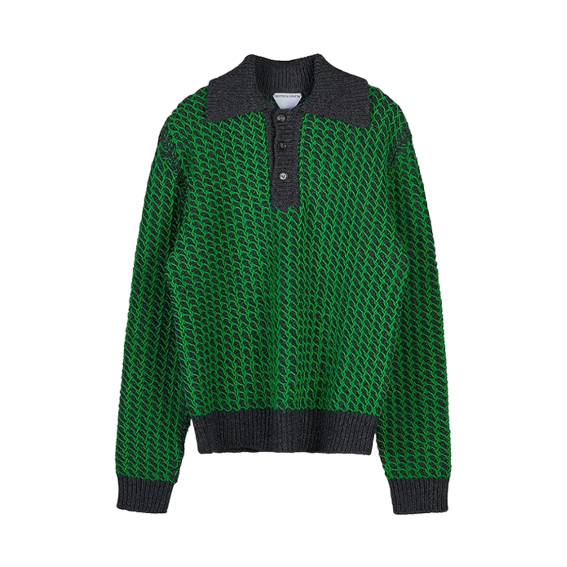 보테가 베네타 텍스쳐 니트 풀오버 썬더 패러킷(Bottega Veneta Textured Knit Pullover Thunder Parakeet)