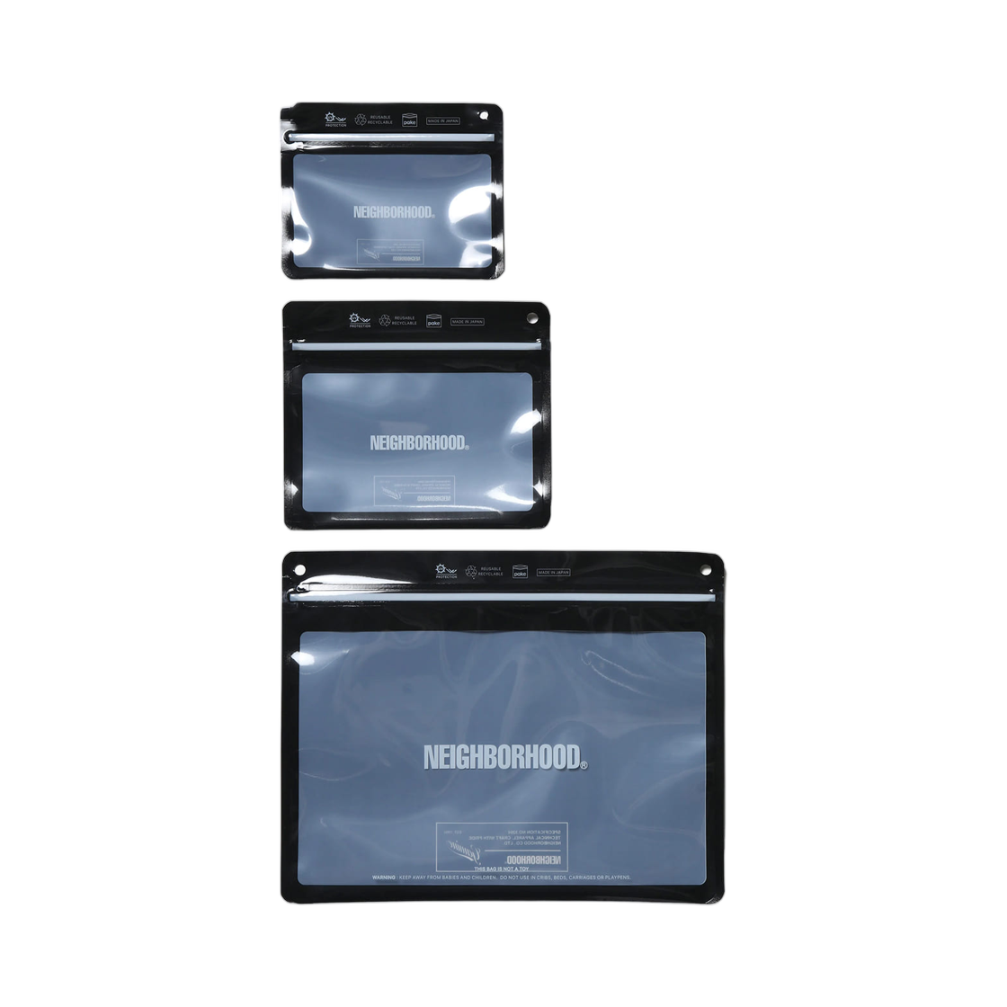 252BYPZN-AC01 Neighborhood x Pake Set Black (3 Pack)