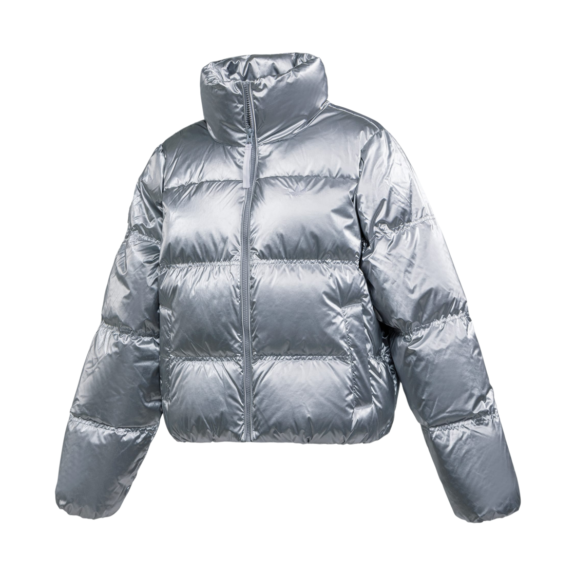 KV2676 (W) Adidas Short Down Puffer Silver Metallic - KR Sizing