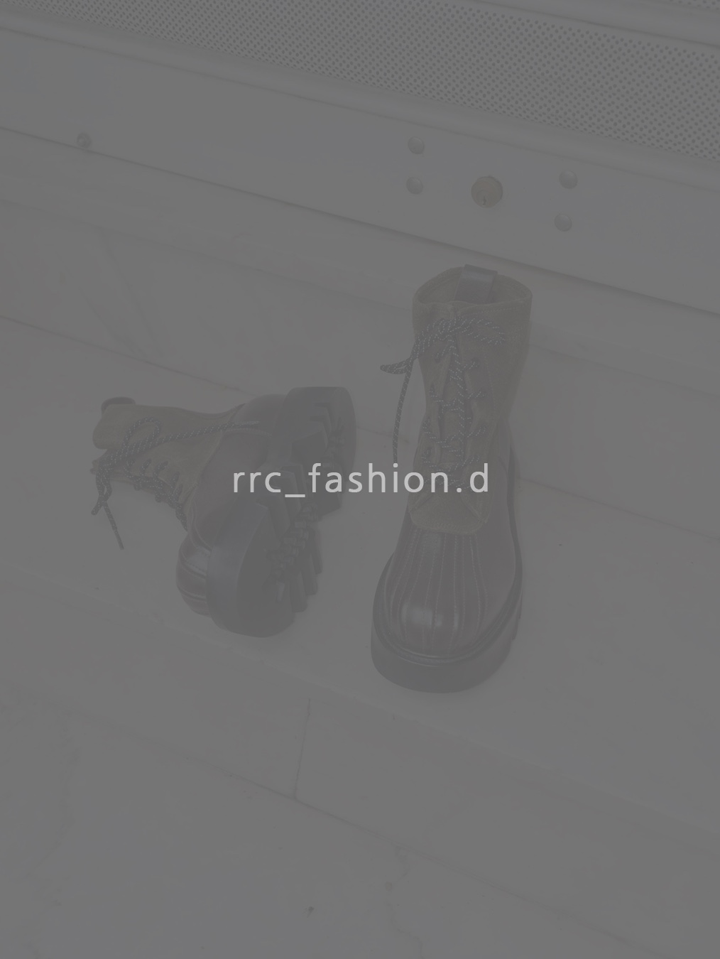 TWOSPC. Got-Field Oatmeal, Dr. Martens x Rick Owens Quad Sole Steel Toe Boots Black 착용 스타일 - 9