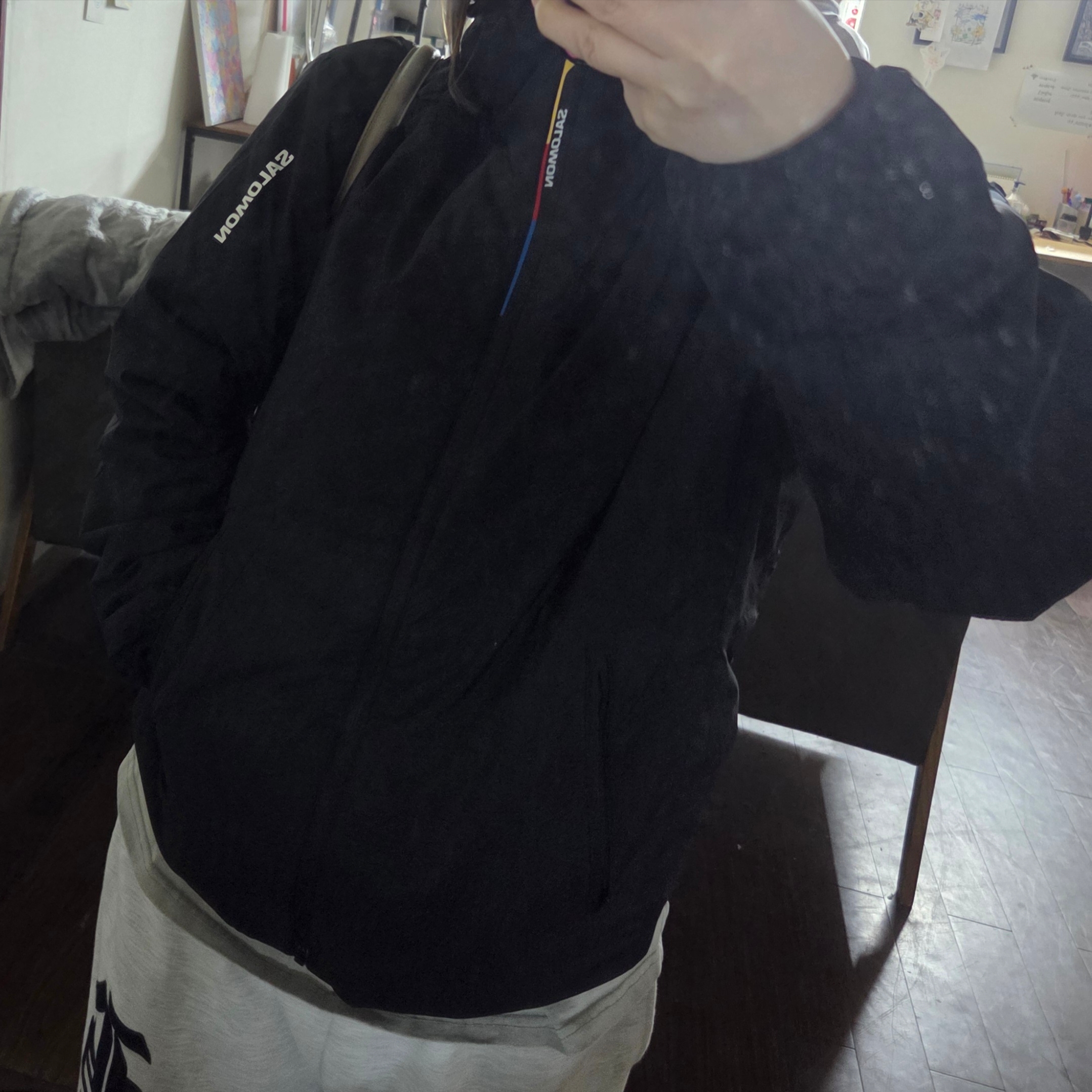 Salomon Modisay Padded Jacket Black 착용 스타일