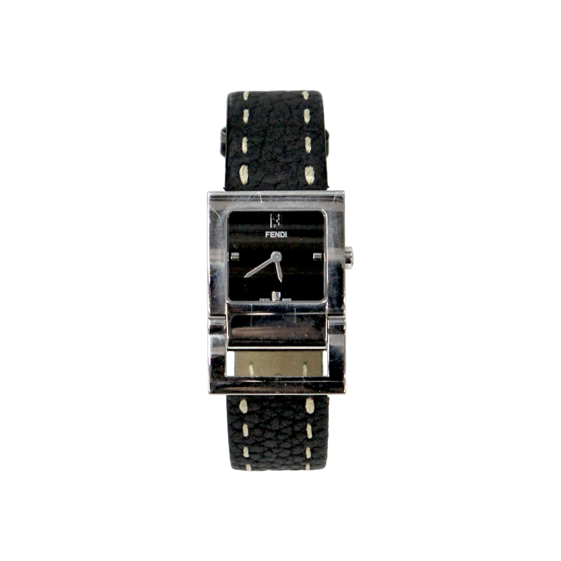 IT67PAI7CJAR Fendi 27mm 5200G Black Leather Quartz Watch A-B36980