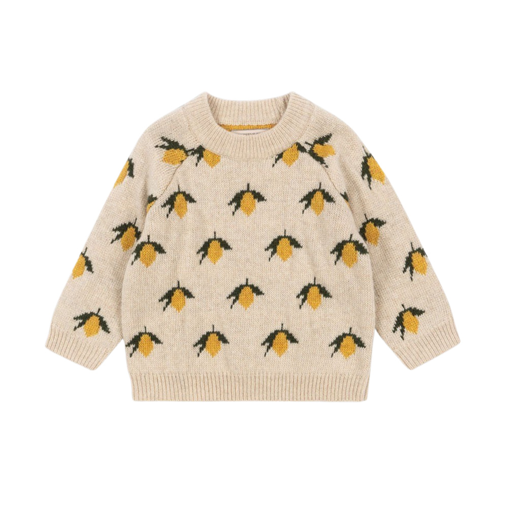 국내공식 콩제슬래드 벨로우 니트 스웨터 레몬(Konges Sløjd Belou Lemon Knit Sweater Lemon)