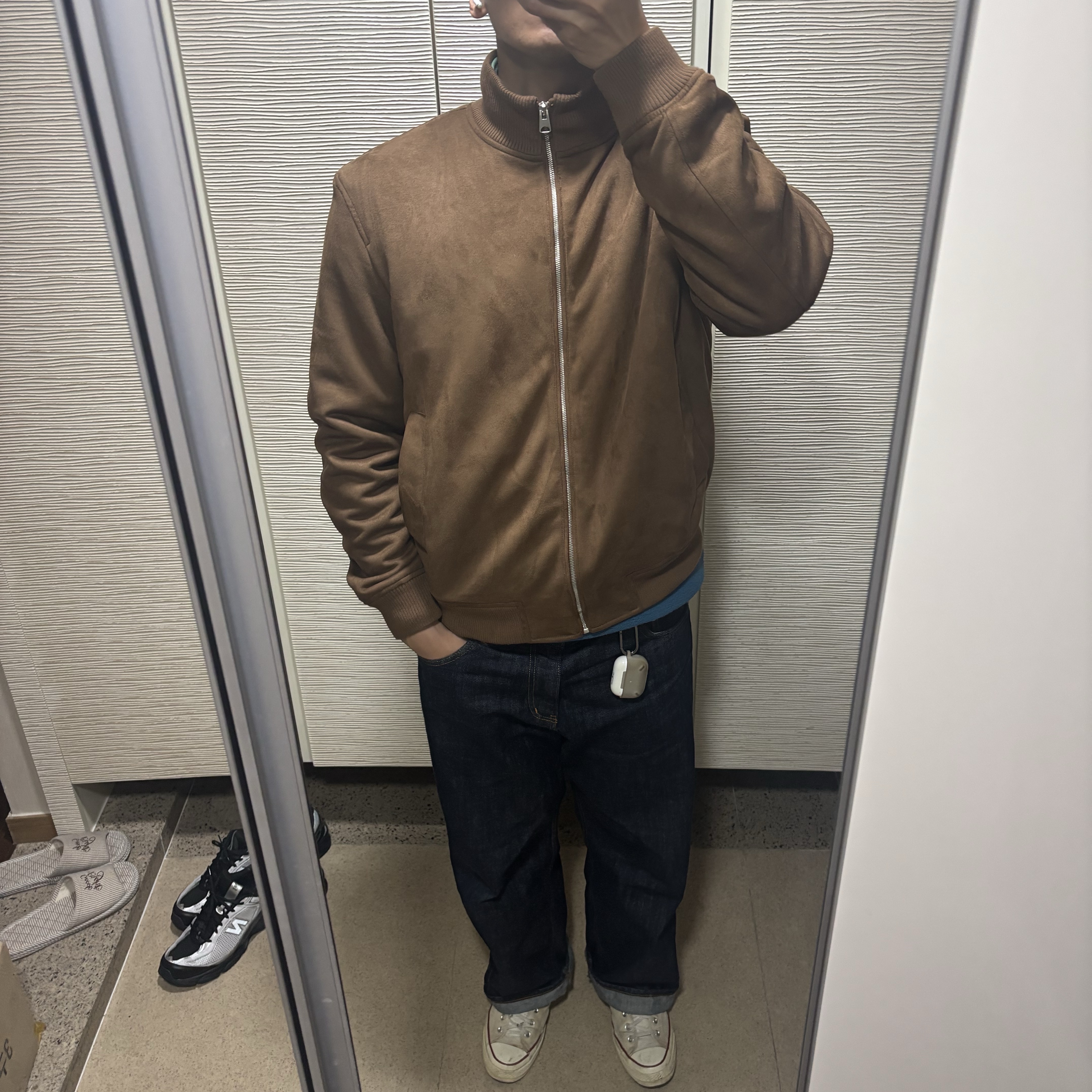 Palace Harris Tweed P 6-Panel Navy - 24FW 착용 스타일 - 2