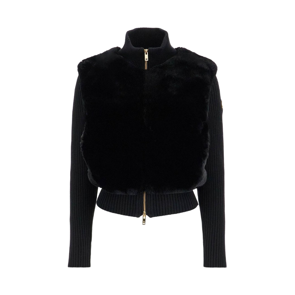 M34LK656G292 (W) Moose Knuckles Dua Gold Bunny Sweater Jacket Black