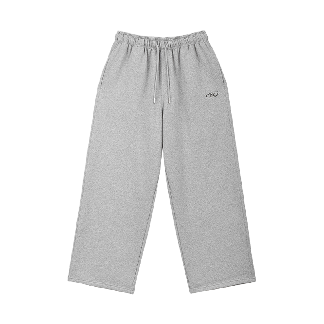 본투윈 크롬 B 플리스 세미 와이드 팬츠 멜란지그레이