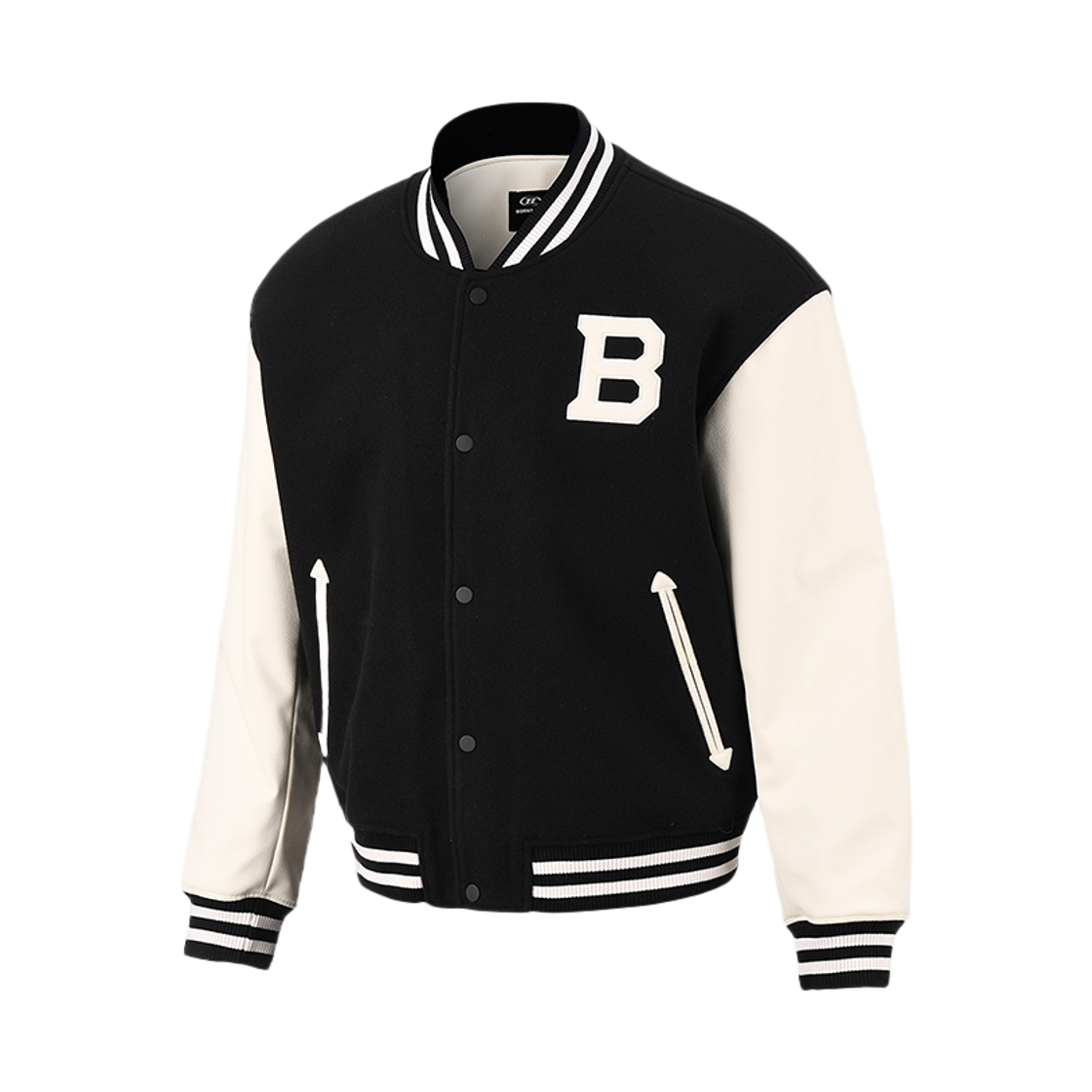본투윈 애슬레틱 바시티 퀼티드 자켓 블랙(BORN TO WIN Athletic Varsity Quilted Jacket Black)