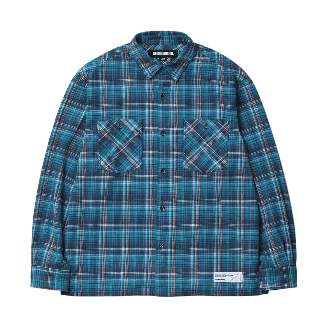 252ARNH-SHM01 Neighborhood Clan Tartan Check Shirt L/S Green