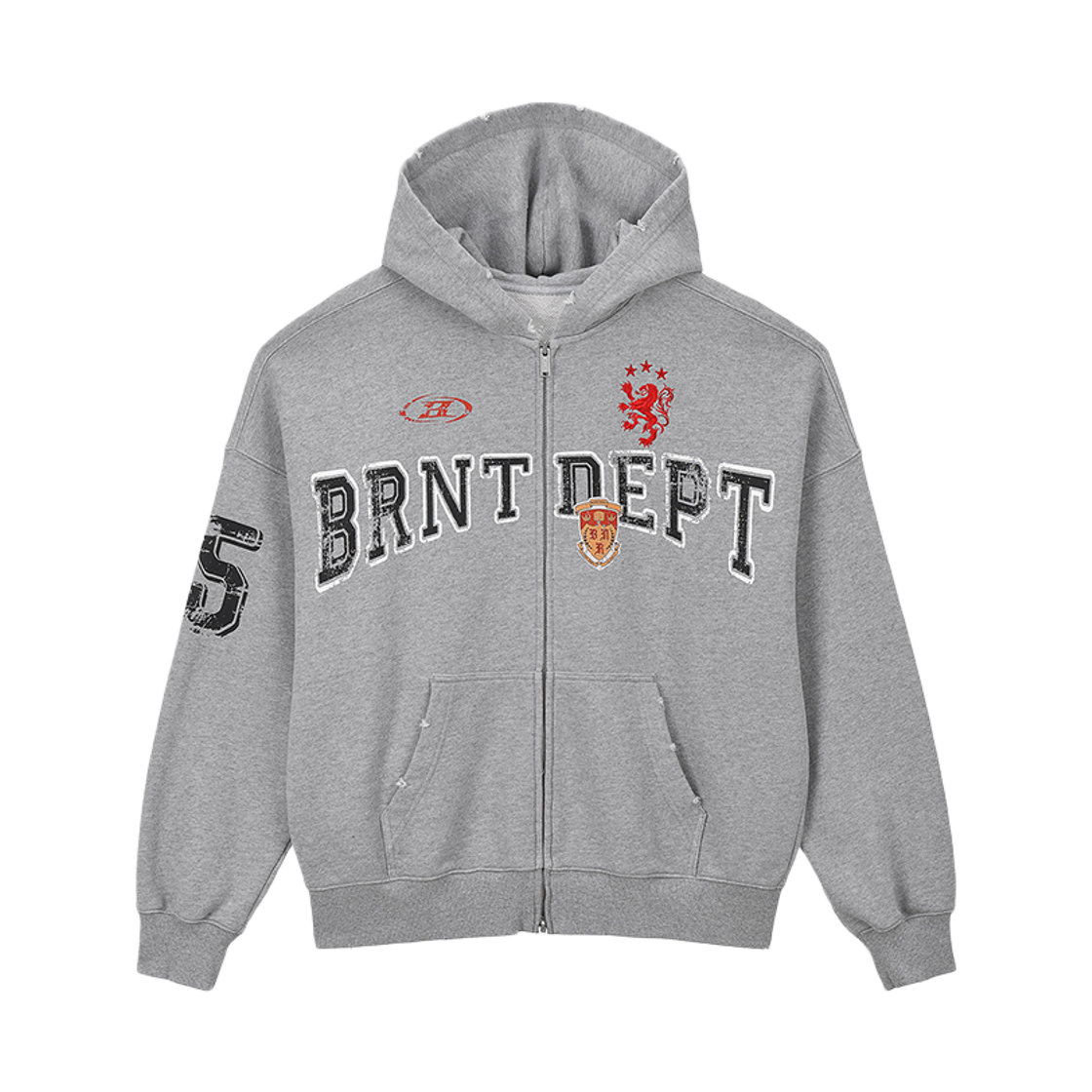 본투윈 헤리티지 심볼 B 후드집업 멜란지그레이