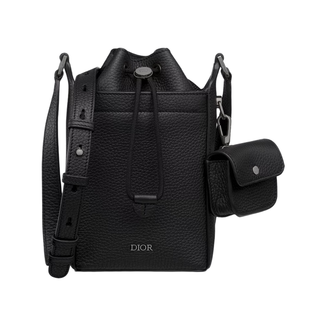 2LECA594ULA-H00N Dior Mini Bucket Bag in Grained Calfskin Black