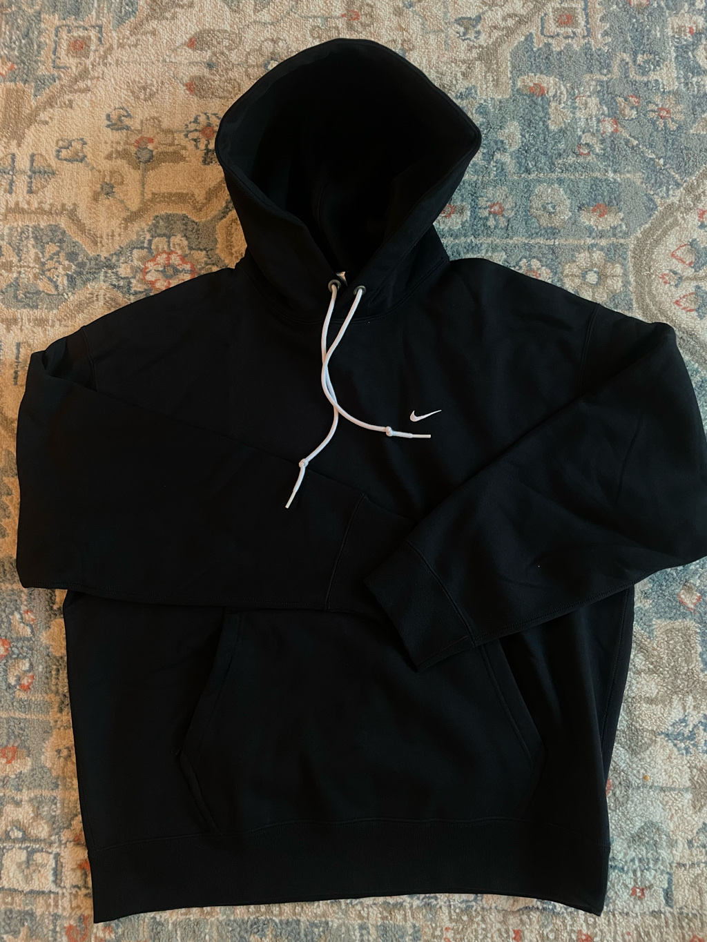 Nike Solo Swoosh Fleece Pullover Hoodie Black - Asia 착용 스타일 - 1
