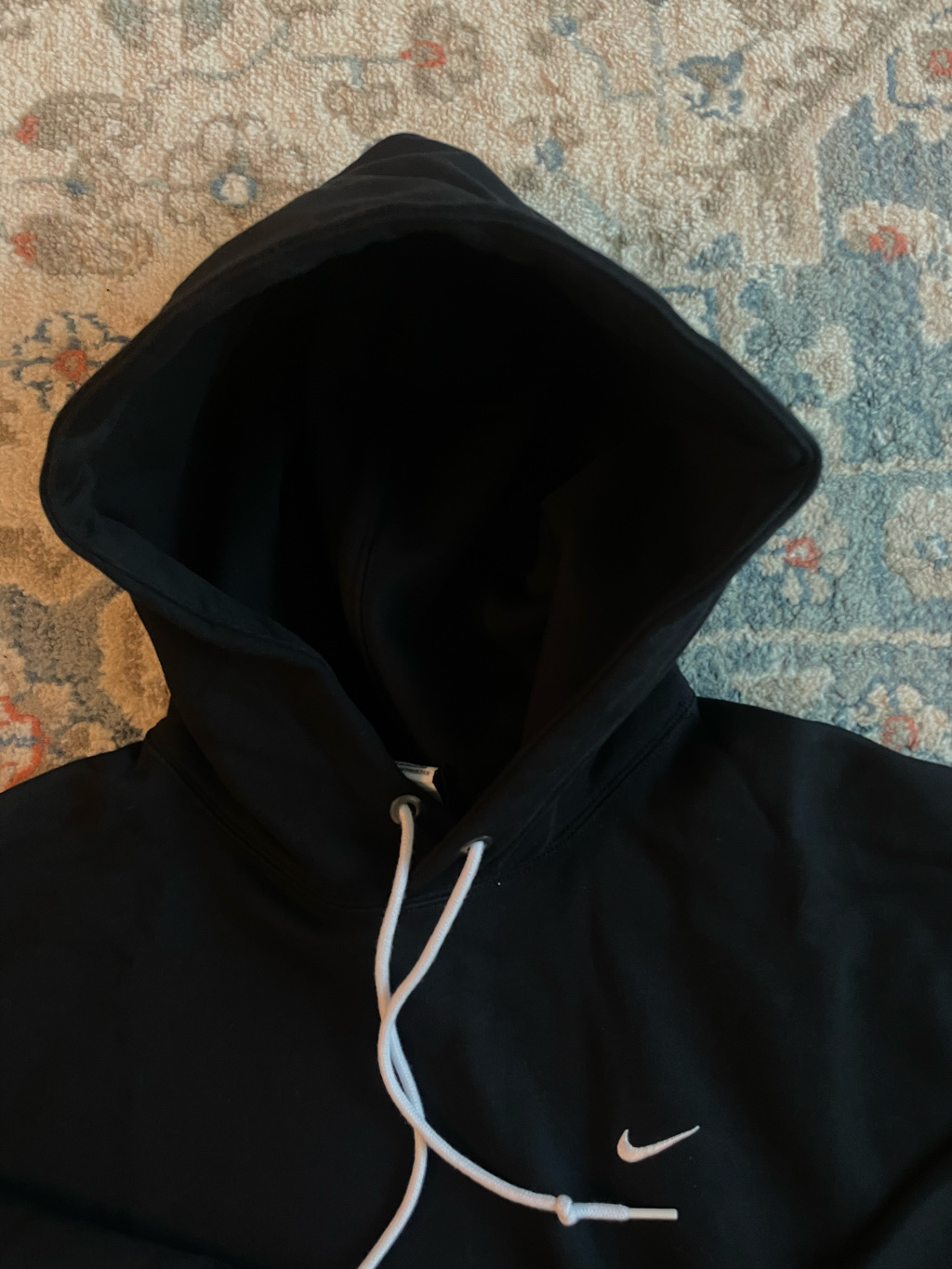 Nike Solo Swoosh Fleece Pullover Hoodie Black - Asia 착용 스타일 - 2