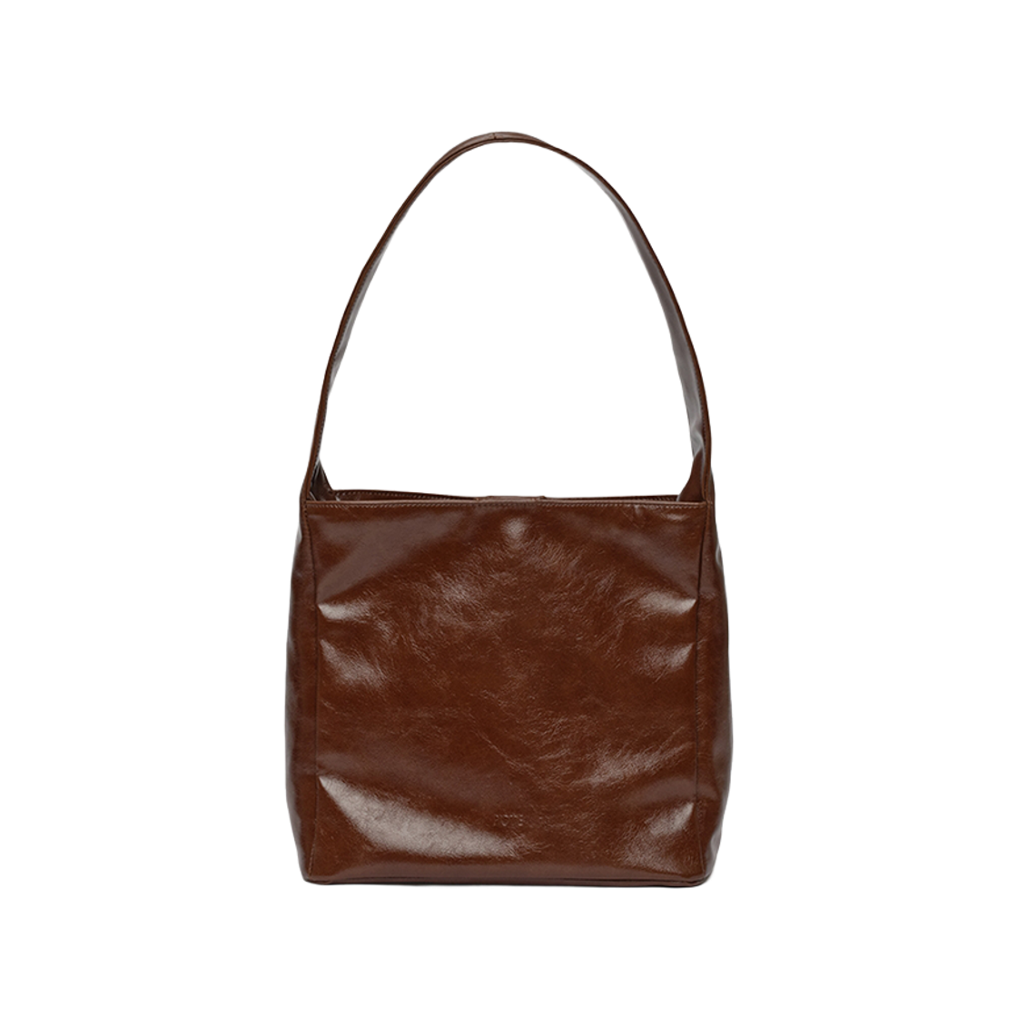 포테 0008 스퀘어 숄더백 레더브라운(POTE 0008 Square Shoulder Bag Leather Brown) - 1