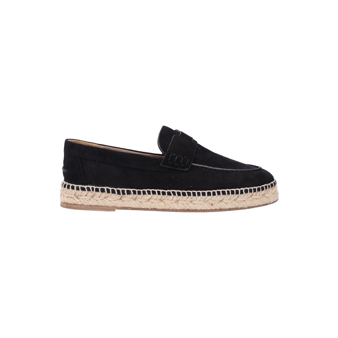 ITVWGTIJ5MV7 Hermes H211138Z Trip Espadrille Suede Goat Leather Black 35