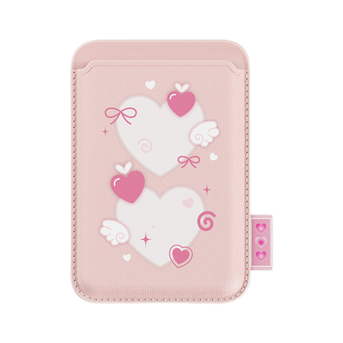 신지모루 x 모디무드 맥세이프 카드지갑 레더 3장 수납 케이스 하트인드림(Sinjimoru x Modimood MagSafe Card Wallet Leather 3-Card Storage Case Heart in Dream)