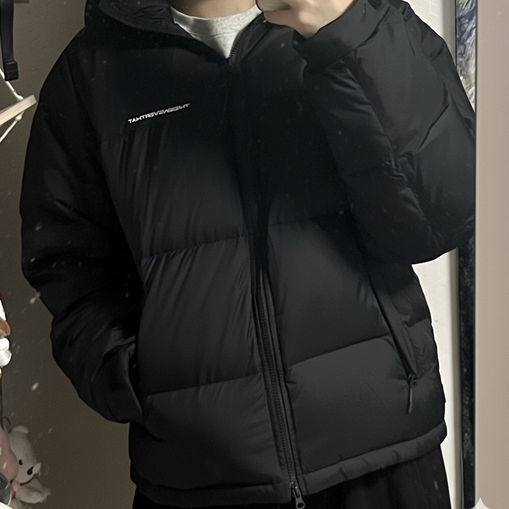 Thisisneverthat Multi Ripstop Down Puffer Jacket Black 착용 스타일 - 1