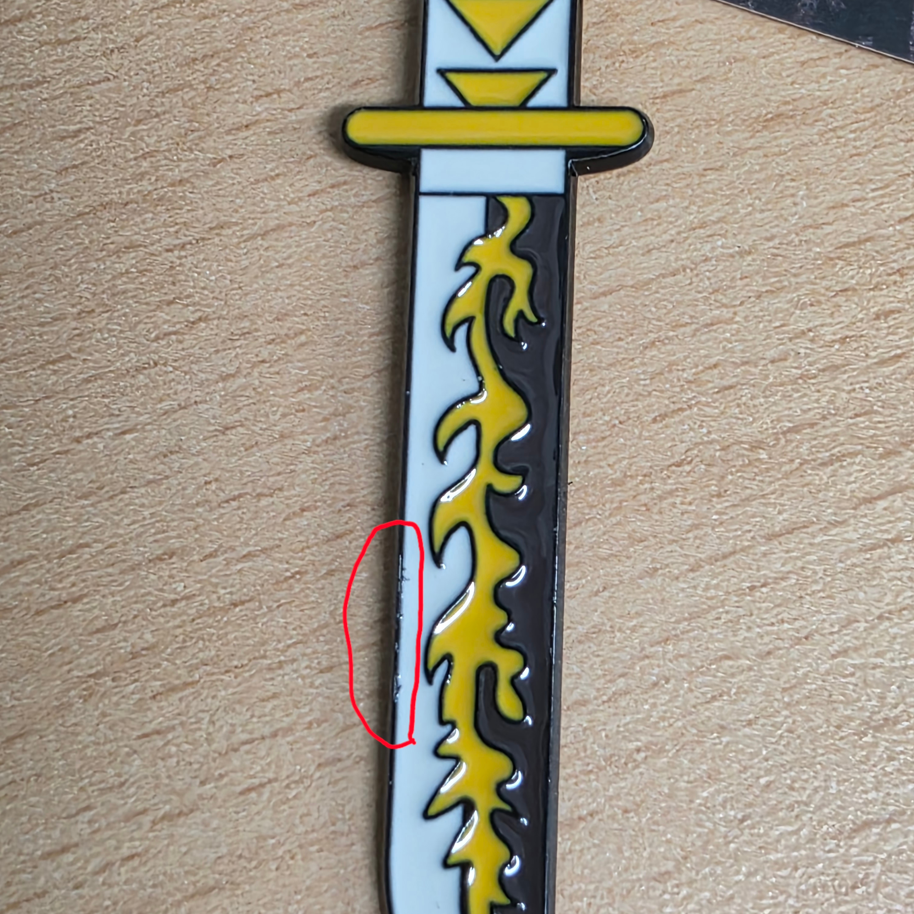 Demon Slayer Kimetsu No Yaiba Nichirin Sword Keyring Agatsuma Zenitsu 착용 스타일