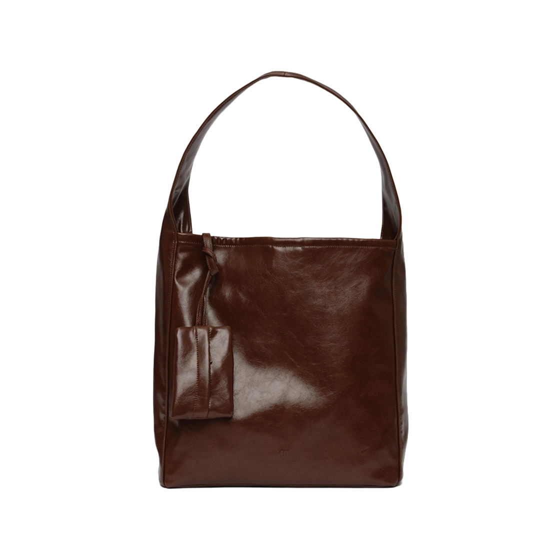 포테 0007 레이어드 파우치 호보 백 레더브라운(POTE 0007 Layered Pouch Hobo Bag Leather Brown)