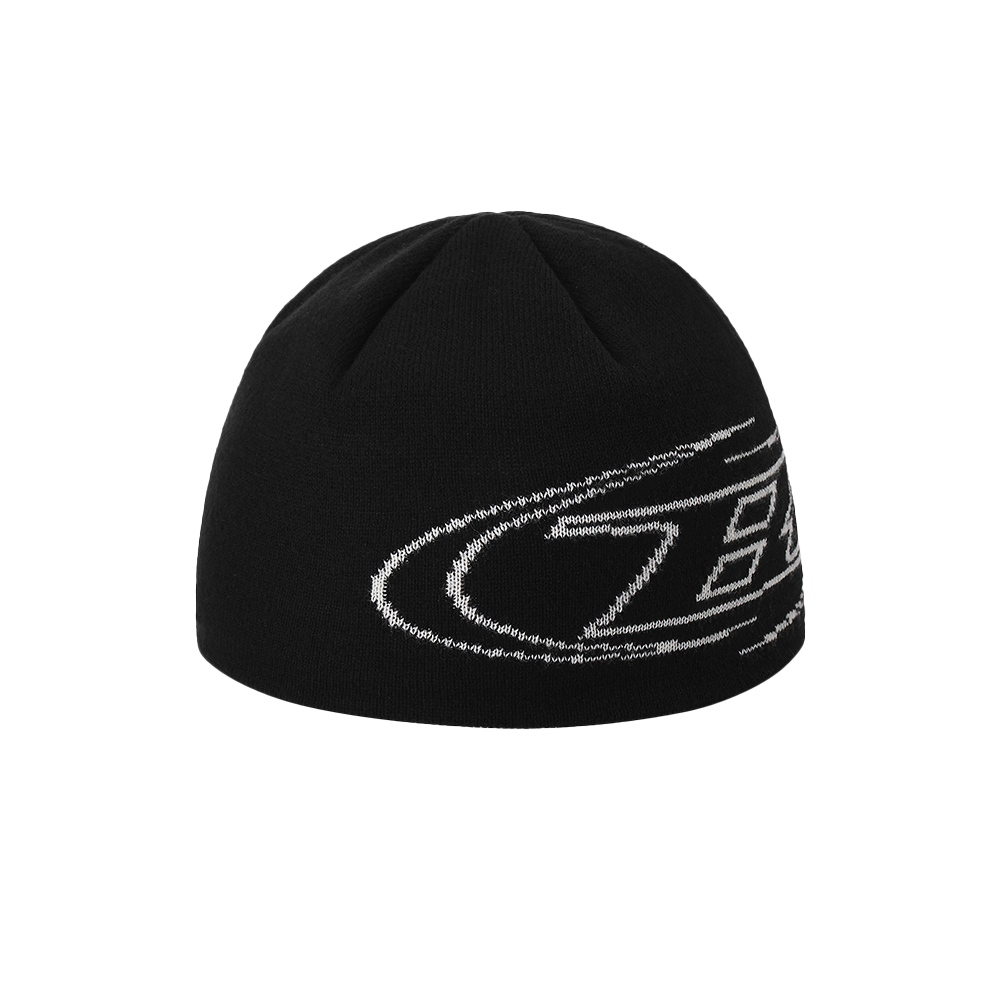 본투윈 빅 심볼 라인 자카드 비니 블랙