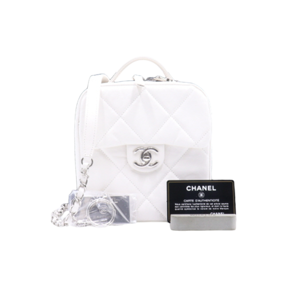 샤넬 AS1323 화이트 카프스킨 카메라 케이스 토트백 숄더백 겸 크로스백 aa20466(Chanel AS1323 White Calfskin Camera Case Tote Bag & Shoulder Bag Crossbody AA20466)