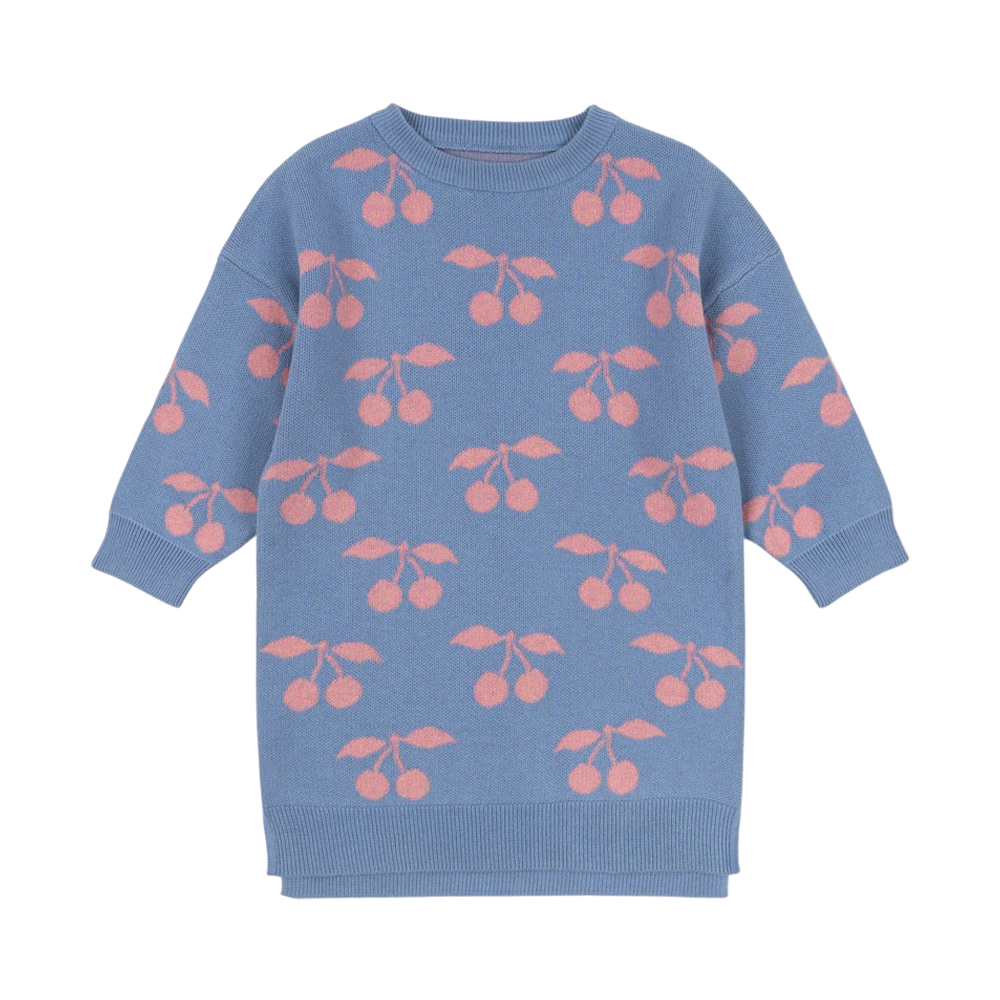 국내공식 콩제슬래드 라피스 니트 드레스 체리(Konges Sløjd Lapis Knit Dress Gots Purple Impression)