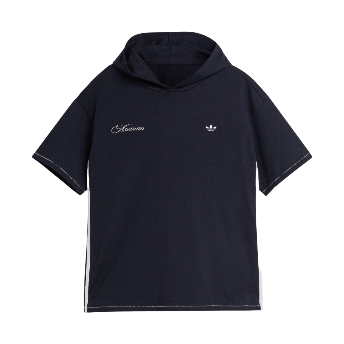 (W) 아디다스 x 아바바브 후드 티셔츠 블랙 - KR 사이즈((W) Adidas x Avavav Hooded T-Shirt Black - KR Sizing) - 1