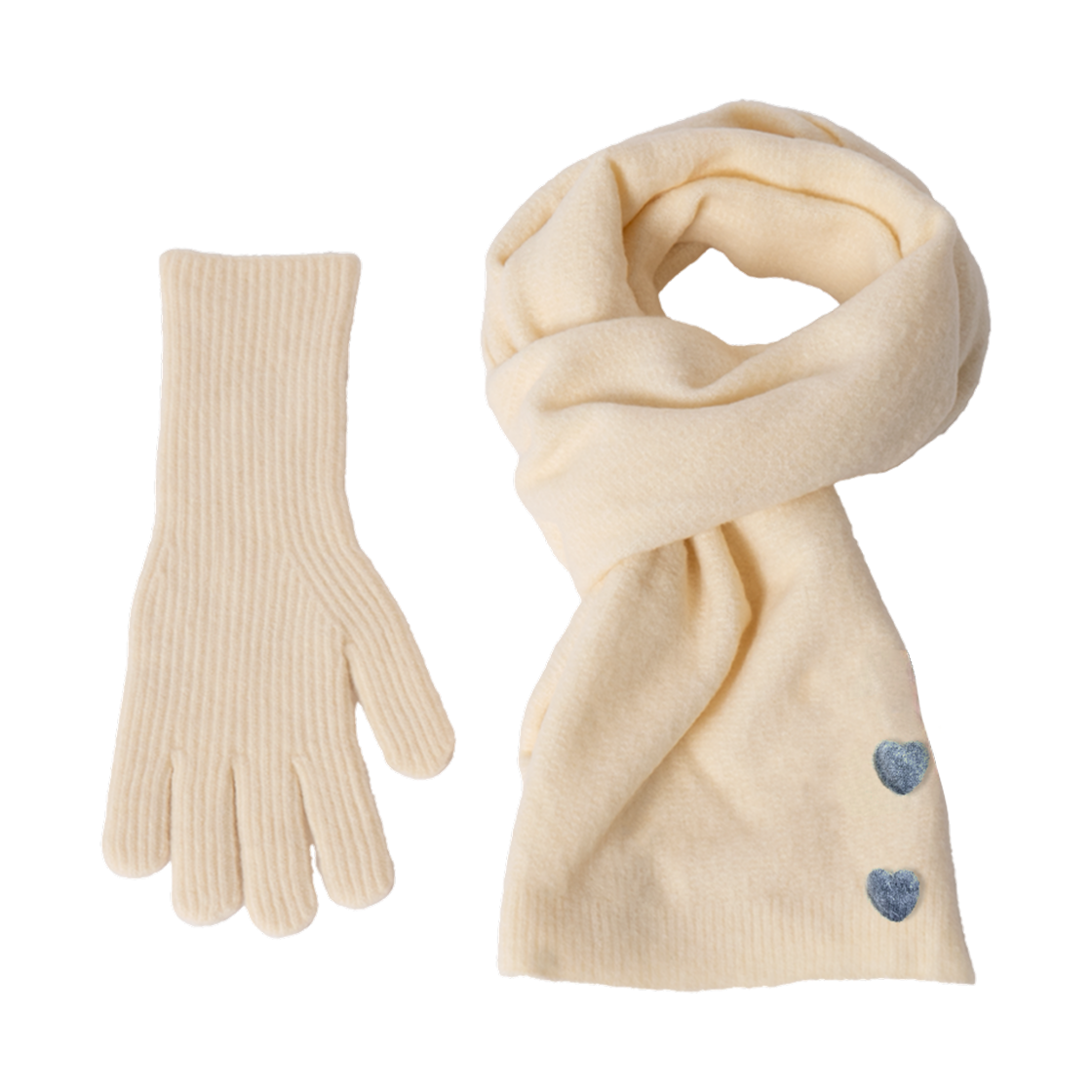 RG_25_FW1__MG_01 Rogin N Rosie Heart Button Muffler Gloves Set Ivory