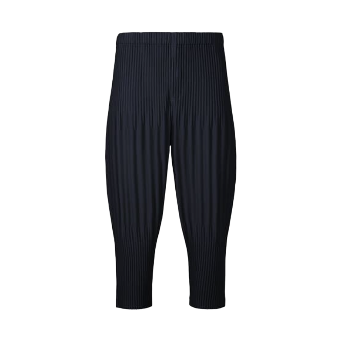 HP56-JF553-75 Homme Plisse Issey Miyake Cropped Pleated Pants Navy
