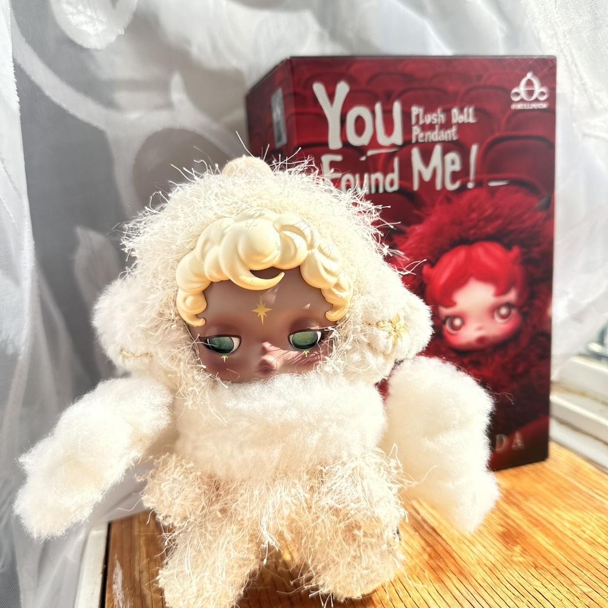 Pop Mart Skullpanda You Found Me ! Series Plush Doll Pendant Sandman (Opened Case) 착용 스타일