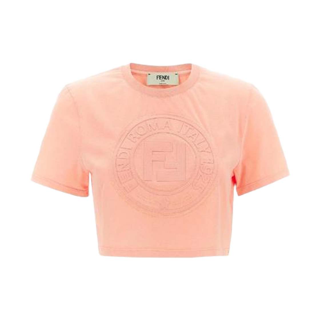 (W) 펜디 로마 크롭 티셔츠 핑크((W) Fendi Roma Cropped T-Shirt Pink)