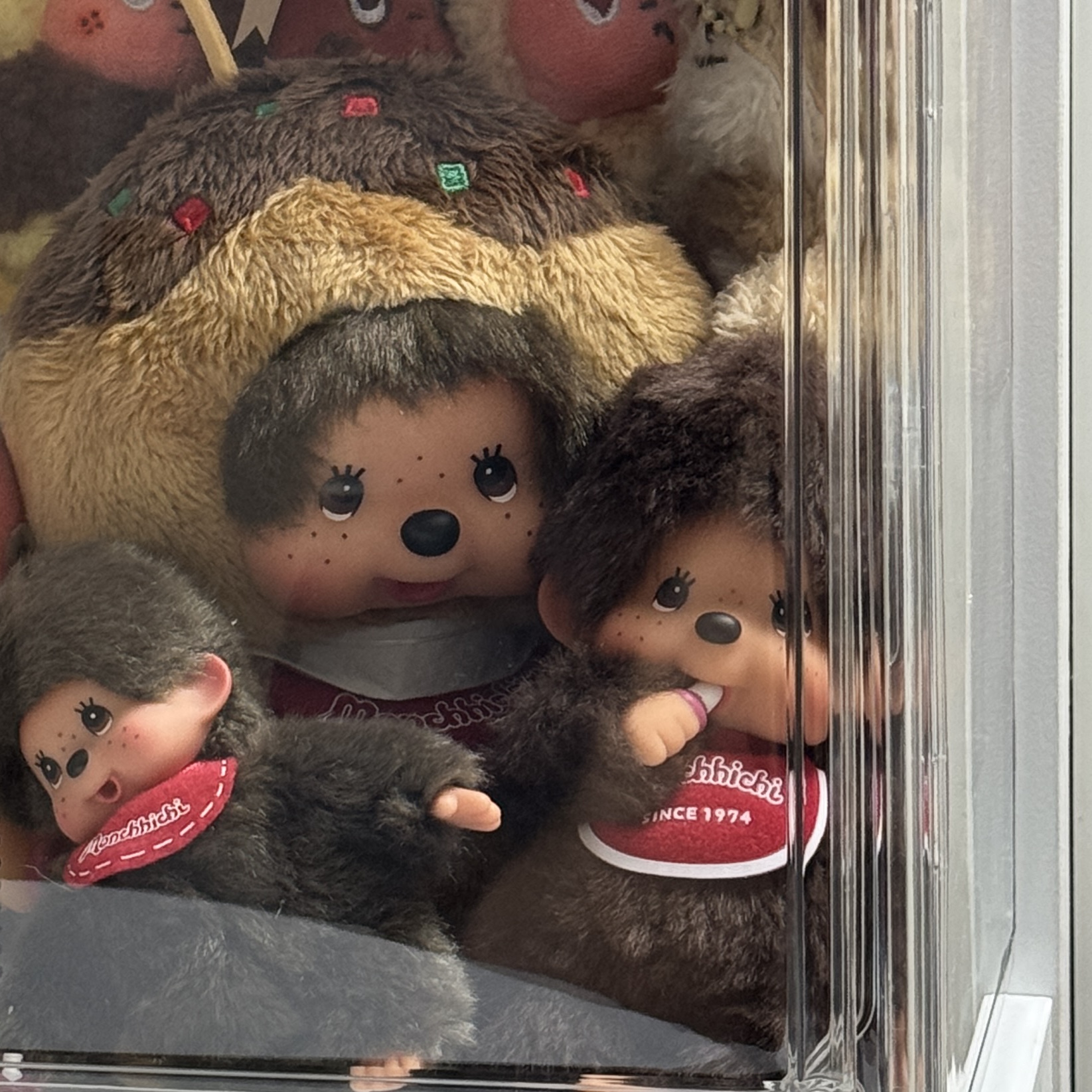 Monchhichi Keychain Mini Boy, Emis Leopard Corduroy Eco Bag White 착용 스타일 - 2