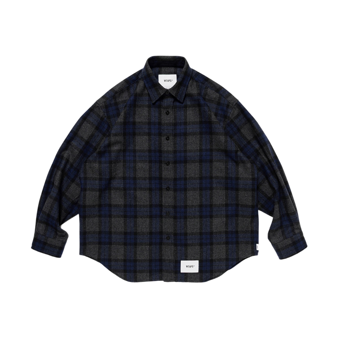 252TQDT-SHM03 WTAPS Txt 01 Wopl Tweed Textile Of L/S Navy