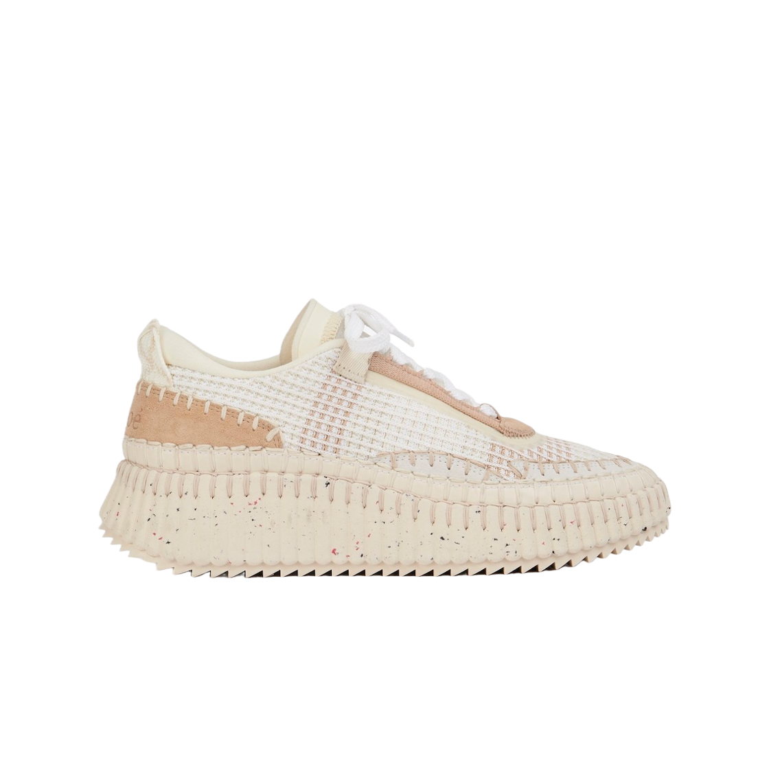 (W) 끌로에 나마 스니커즈 펄 베이지((W) Chloe Nama Sneakers Pearl Beige) - 1
