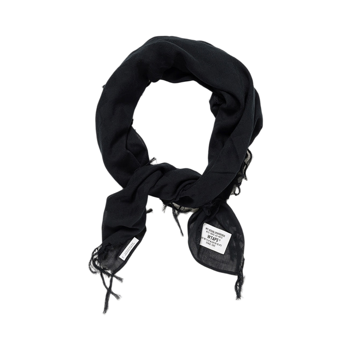 더블탭스 랩 02 코튼 스카프 블랙(WTAPS Wrap 02 Cotton Scarf Black)