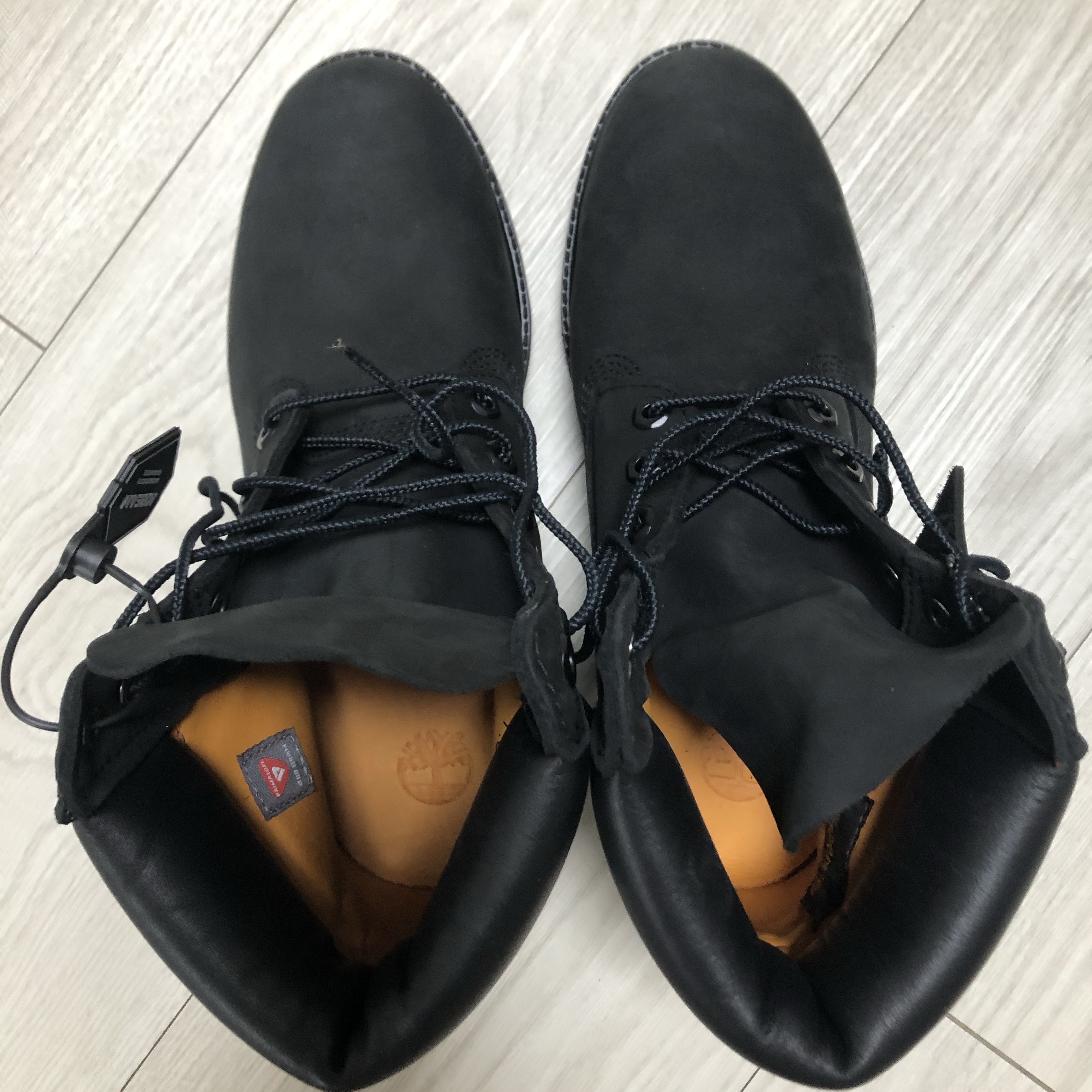 Timberland Premium 6 inch Waterproof Boot Black Nubuck - Wide 착용 스타일