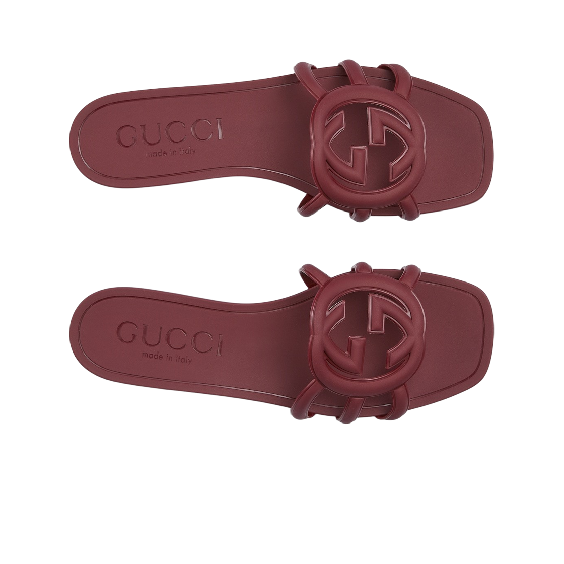 (W) 구찌 인터로킹 G 슬라이드 샌들 로쏘 앙코라 러버((W) Gucci Interlocking G Slide Sandals Rosso Ancora Rubber) - 2