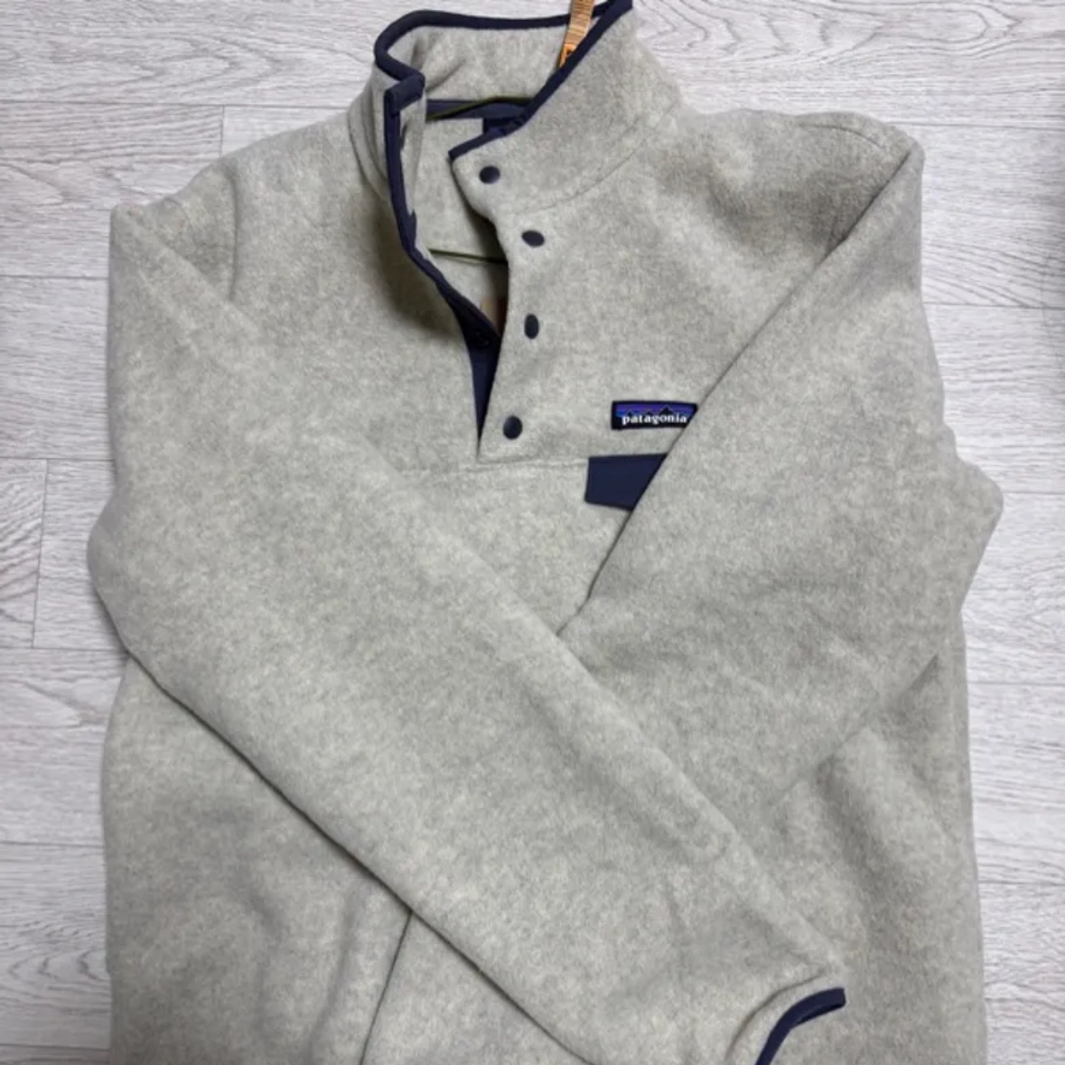 Patagonia Synchilla Snap-T Fleece Pullover Oatmeal Heather 착용 스타일